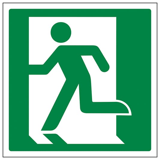 Running Man Left Symbol | Eco-Friendly Safety Signs | Safety Signage