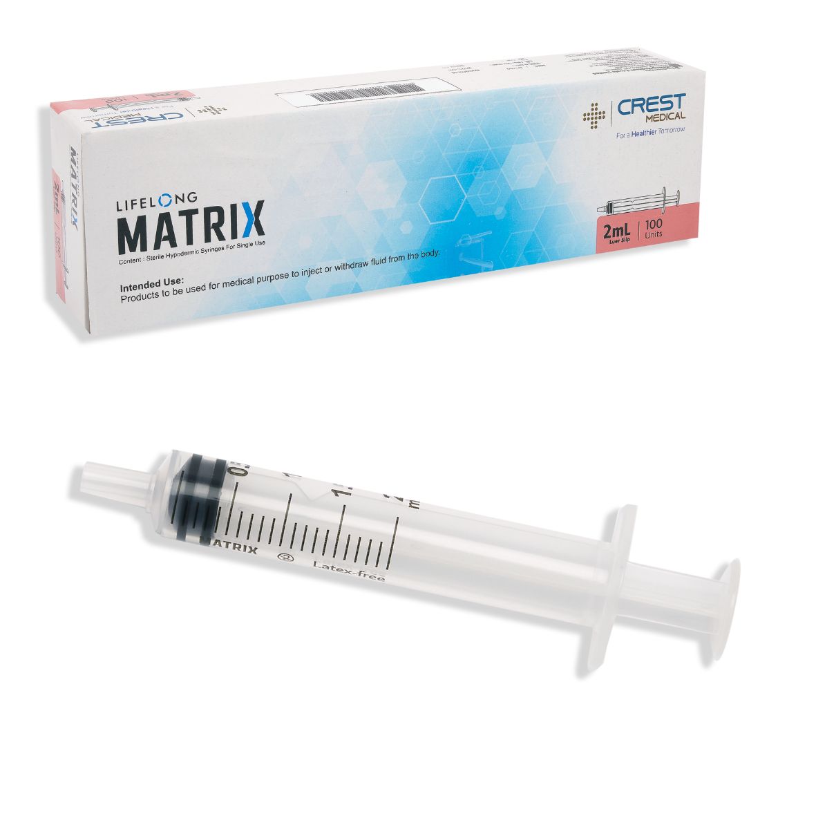 Lifelong Sterile 3PC Luer Slip Syringe - Concentric