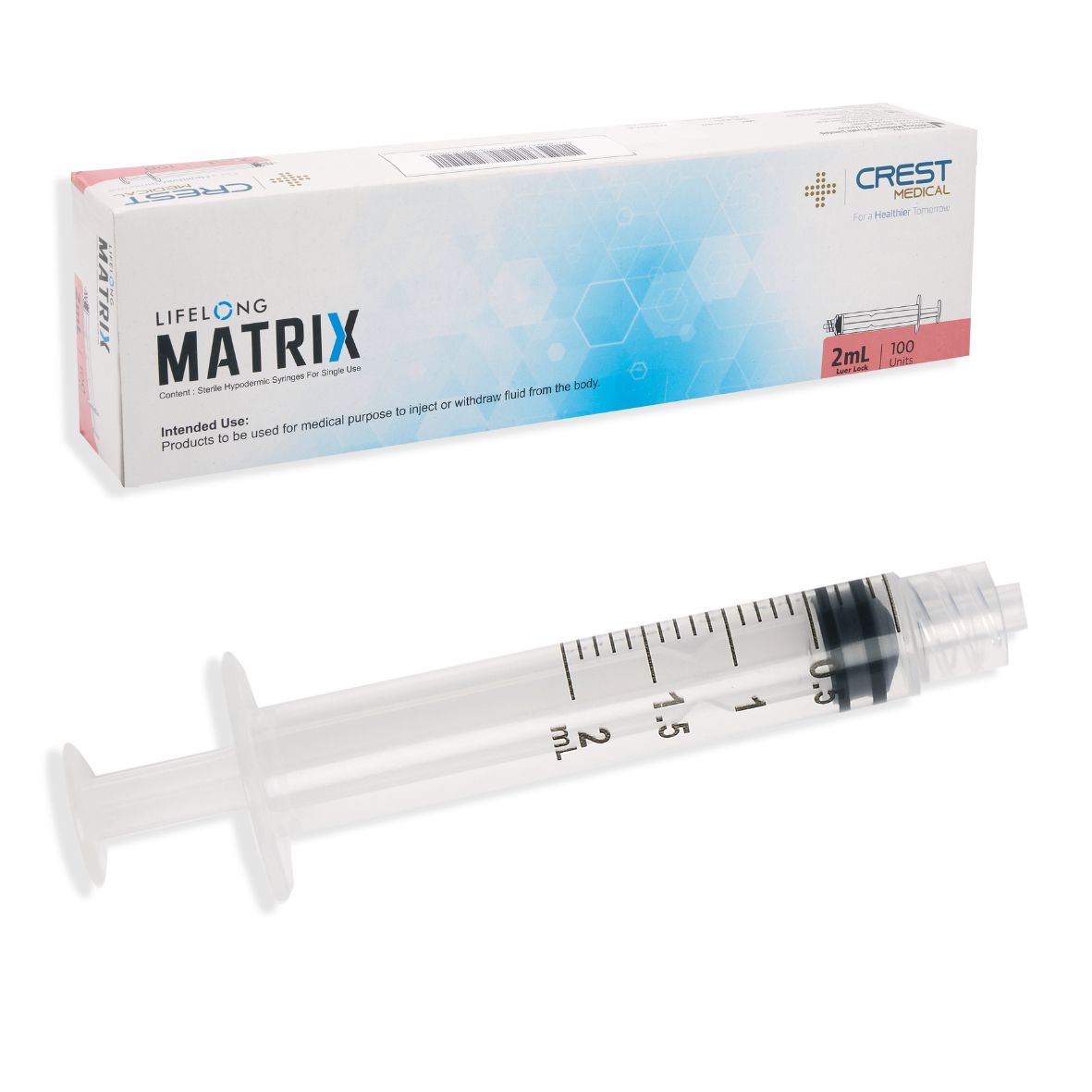 Lifelong Sterile 3PC Luer Lock Syringe - Concentric