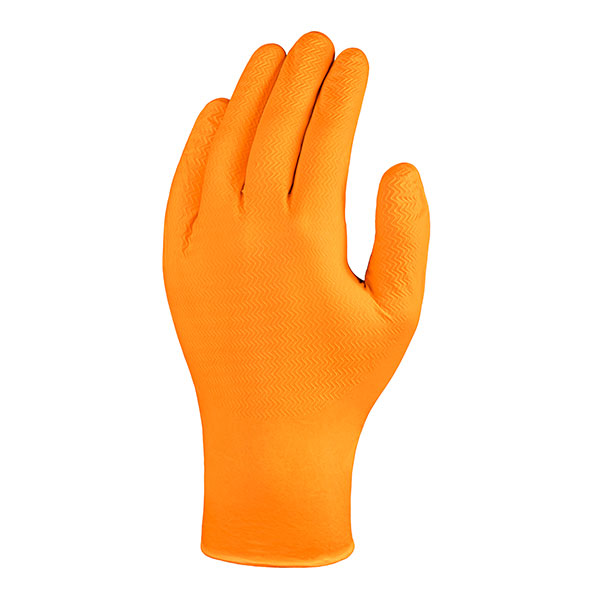 Skytec TX725 Orange Nitrile Special Grip Gloves | MediSupplies
