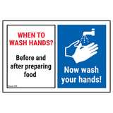 When To Wash Hands? Before and After Preparing...Now Wash Hands!