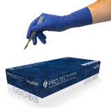 Pro.Tect Long Cuff Blue Latex Gloves