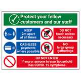 Protect Customers and Staff Retail Signs