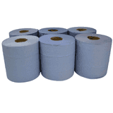 Centrefeed Rolls - 2ply - Embossed - Blue
