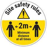 Site Safety Rules Temporary Floor Sticker