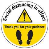 Social Distancing Thank You Temporary Floor Sticker
