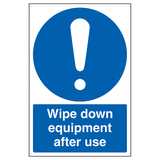 Wipe Down Equipment After Use