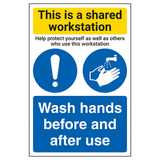 Shared Workstation/Wash Hands