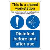 Shared Workstation/Disinfect
