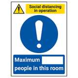 Social Distancing In Operation - Max People In This Room