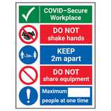 COVID-Secure Workplace - Do Not Shake/2m Apart