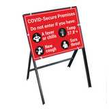COVID-Secure Premises - Do Not Enter Stanchion Frame