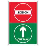 One Way/No Exit Temporary Floor Sticker