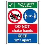 COVID-Secure Workplace - 1M - DO NOT Shake Hands