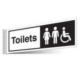 Unisex/Disabled Toilets Corridor Sign - Landscape