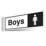 Boys Toilets Corridor Sign - Landscape