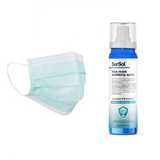 10 3-Ply Masks & Sursol Mask Sanitising Spray Kit