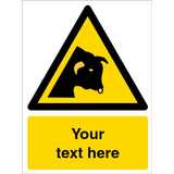 Custom Bull Warning Safety Sign