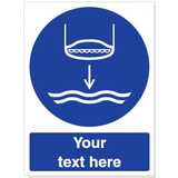 Custom Lower Lifeboat To Water Safety Sign