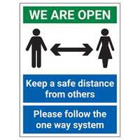 We Are Open - Keep A Safe Distance