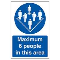 Maximum 6 People In This Area
