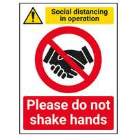 Social Distancing In Operation - Do Not Shake Hands