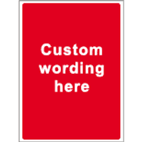 Custom Sign Red