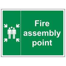 Fire Assembly Point With Family Landscape