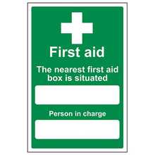 The Nearest First Aid Box Is Situated - Portrait