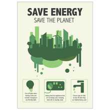 Save Energy Save The Planet Poster