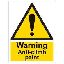 Warning Anti-Climb Paint - Portrait