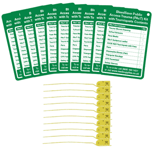 Public Access Trauma Kit Inspection Tag Pack