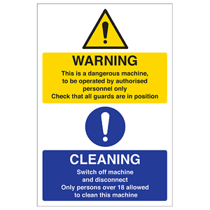 Warning Cleaning - Portrait
