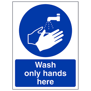 Wash Only Hands Here - Portrait