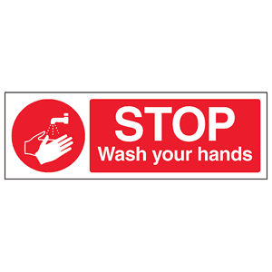 Stop Wash Your Hands - Landscape