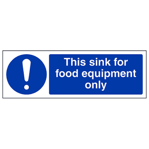 This Sink For Equipment Wash Only - Landscape