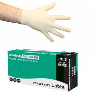 Bodyguards 4 Powder Free Latex Gloves