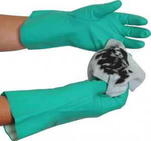 Flock Lined Nitrile Gauntlets