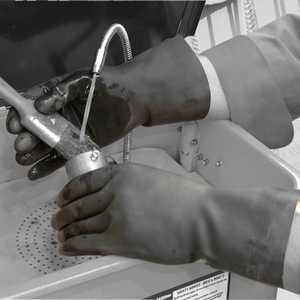 Polyco Maxima&trade; Heavy Duty Black Rubber Gloves