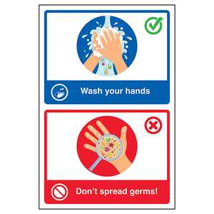 Wash Your Hands / Don't Spread Germs! Poster