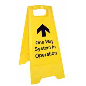 One Way System In Operation Floor Stand