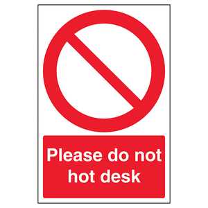 Hot Desk Signs