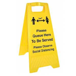 Please Queue Here - 1M - Floor Stand
