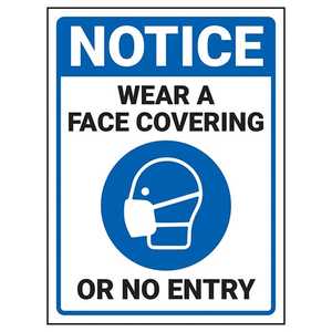 Notice - Face Covering - No Entry