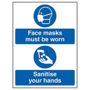 Face Masks - Sanitise Hands