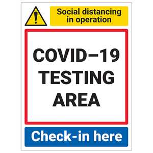 COVID-19 Testing Area - Check-In