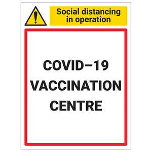 COVID-Secure Vaccine & Testing Centre Signs