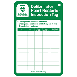 Defibrillator Inspection Tag Kit