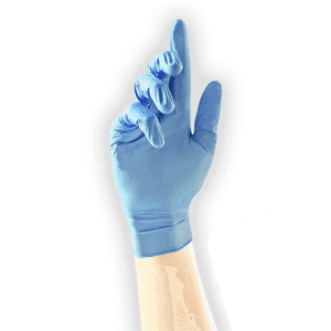 Unigloves Fortified Blue Nitrile Gloves