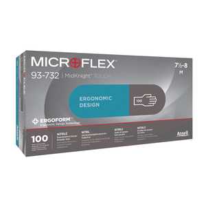 Ansell MICROFLEX Midknight Touch 93-732 Nitrile Gloves